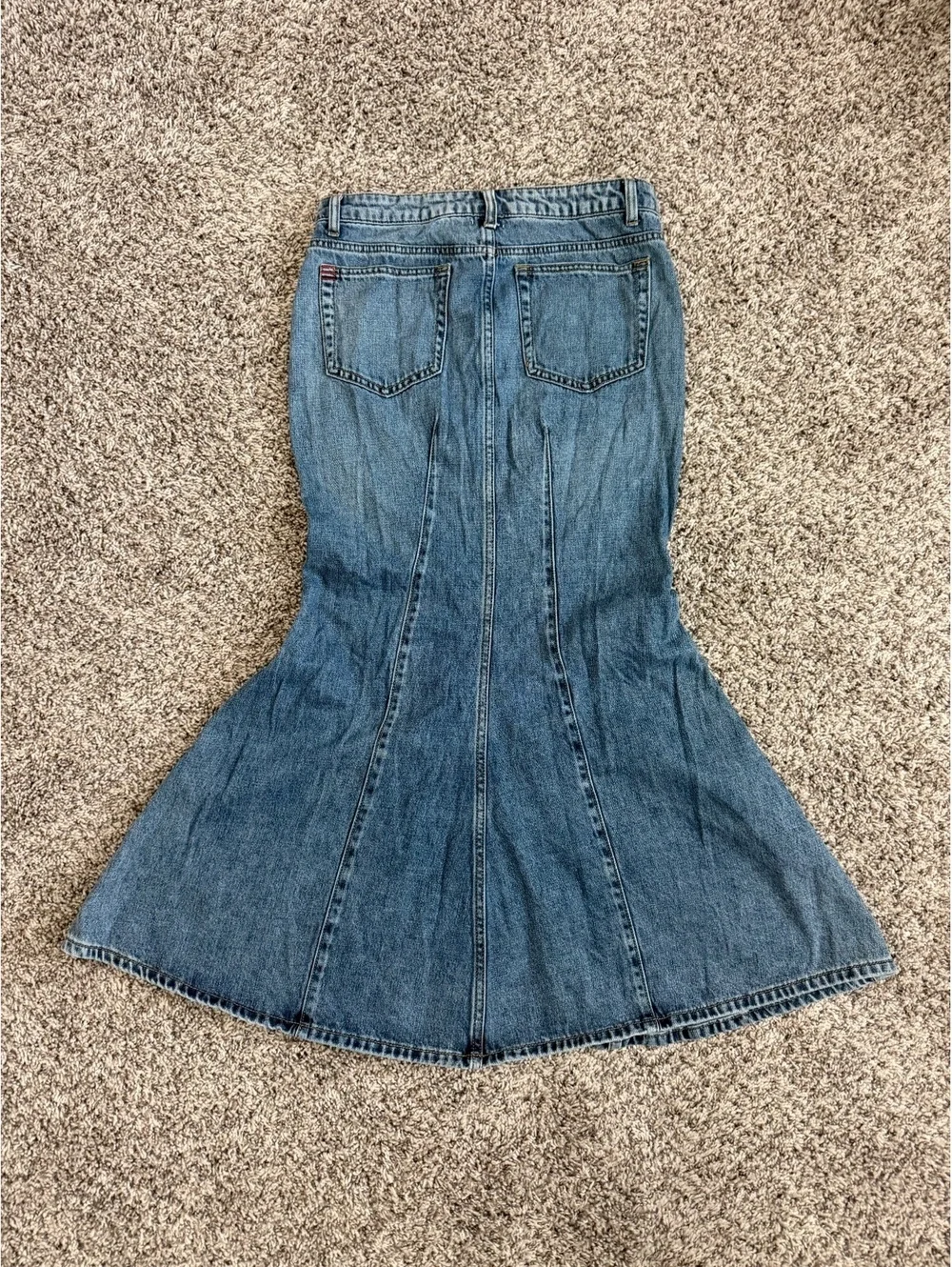 BDG Urban Outfitters Blue Denim Mermaid Maxi Flared Panel Skirt Women's Size S